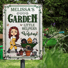Garden Little Helpers Welcome - Gift For Gardening Lovers - Personalized Custom Classic Metal Signs-CUSTOMOMO