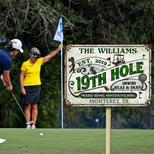 Personalized Golf 19th Hole Proudly Customized Classic Metal Signs-CUSTOMOMO