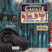 Personalized Auto Garage My Garage My Tools Customized Classic Metal Signs-CUSTOMOMO