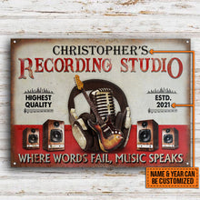 Personalized Guitar Where Words Customized Classic Metal Signs-CUSTOMOMO