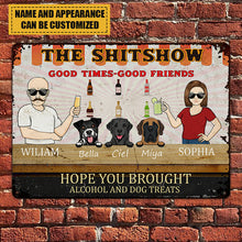 Personalized Custom Classic Metal Signs Backyard Dog Owner Gift For Dog Lovers, Couple, Beer Lovers