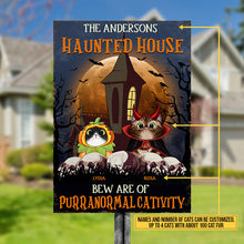 Cat Cosplay Halloween Beware Of Custom Classic Metal Signs, Halloween Yard Decorations, Cat Lover Halloween Gift, Halloween Decorating Idea