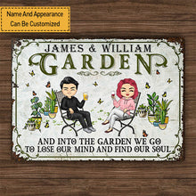 And Into The Garden We Go Gardening - Garden Sign For Couples - Personalized Custom Classic Metal Signs