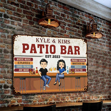 Where Music Is Played & Good Friends - Personalized Custom Bar Metal Sign - Bar Sign Decoration