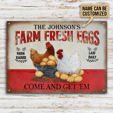 Personalized Chicken Farm Raised Laid Daily Customized Classic Metal Signs-CUSTOMOMO