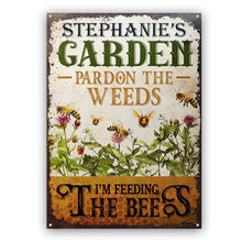 Personalized Bee Garden Pardon The Weeds Customized Classic Metal Signs-CUSTOMOMO