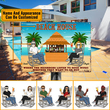 The Beach And The Good Music Couple Husband Wife - Beach House Sign - Personalized Custom Classic Metal Signs