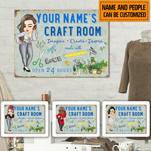 Craft Room - Personalized Metal Sign - Birthday Gift For Her, Girl, Woman, Sewing Lover