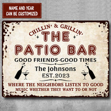 Personalized Patio Bar Grilling Red Listen To The Good Music Custom Classic Metal Signs