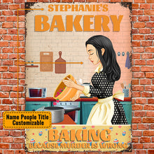 Baking Because Murder Is Wrong - Personalized Custom Metal Sign - Customizable Metal Signs - Kitchen