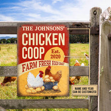 Personalized Chicken Coop Fresh Eggs Customized Classic Metal Signs-CUSTOMOMO