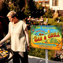 Personalized Grilling Summer Good Food Good Friends Customized Classic Metal Signs-CUSTOMOMO