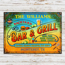 Personalized Grilling Summer Good Food Good Friends Customized Classic Metal Signs-CUSTOMOMO