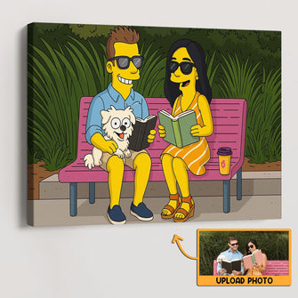 Simpsonize Your Photo - Turn Your Photo to Simpsons Canvas - Gift For Family Members, Siblings