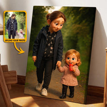 Cartoonize Your Photo Pixar Style - Turn Your Photo to Cartoon Canvas - Gift For Family Members, Siblings