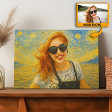 Starry Night Sky Photo Theme Horizontal - Turn Your Moments With Loved Ones Into An Art Piece - Unique Gift For Family Members, Siblings, Friends