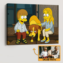 Simpsonize Family Photo - Turn Your Photo to Simpsons Canvas - Gift For Family Members, Siblings