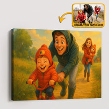 Cartoonize Family Photo Disney Style - Turn Your Photo to Cartoon Canvas - Gift For Family Members, Siblings