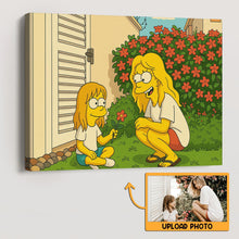 Simpsonize Family Photo - Turn Your Photo to Simpsons Canvas - Gift For Family Members, Siblings