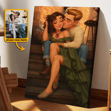 Cartoonize Your Photo Disney Style - Turn Your Photo to Cartoon Canvas - Gift For Family Members, Siblings