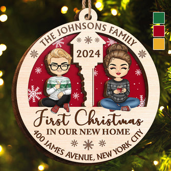 Christmas In Our Home - Personalized 2-Layered Wooden Ornament - Christmas Gifts For Husband, Wife