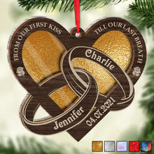 From Our First Kiss Till Our Last Breath - Personalized 2-Layered Mix Ornament - Gift For Couple