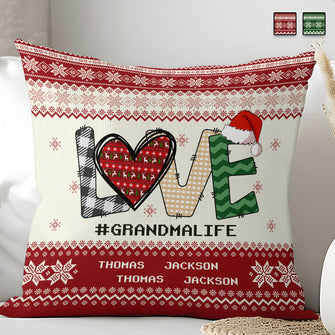 Retro Christmas Love - Personalized Custom Pillow - Christmas Gift For Family