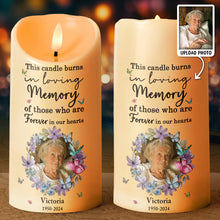 This Candle Burn In Loving Memory - Personalized Candle LED Light - Memorial Gift For Loss