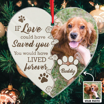 Custom Photo If Love Could Save You- Personalized Customized Ornament - Gift For Pet Lover