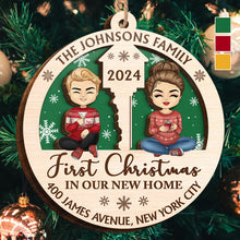 Christmas In Our Home - Personalized 2-Layered Wooden Ornament - Christmas Gifts For Husband, Wife