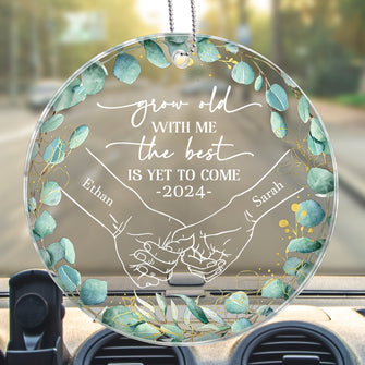 The Best Is Get To Come - Customized Personalized Car Ornament - Gift For Couple Husband Wife