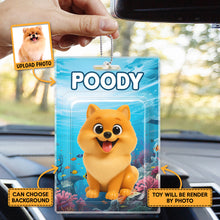 Custom Pet Photo Figure Packaging Toy Box Style - Personalized Customized Acrylic Car Ornament - Gift For Dog Lovers, Pet Owners, Family Members and Friends