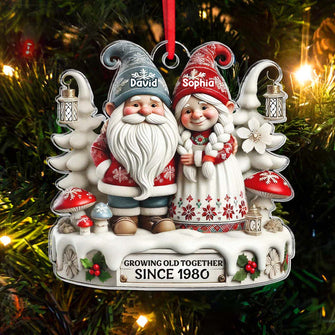 Growing Old Together - Personalized Acrylic Ornament - Christmas Gift For Family Member, Couples, Anniversary