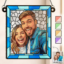 Custom Photo Stained Glass - Personalized Acrylic Window Suncatcher - Gift For Family, Couple, Pet Lovers