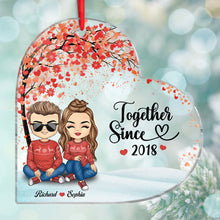 Togerher Since - Customized Personalized Acrylic Ornament - Gift For Couple Husband Wife