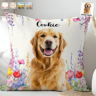 Custom Pet Photo - Personalized Customized Pillow - Gift For Pet Lovers, Dog Lovers, Cat Lovers