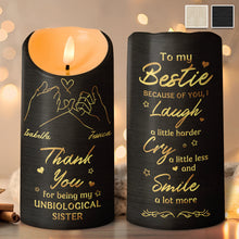 To My Precious Bestie - Personalized Candle LED Light - Gift For Besties, Best Friends, Soul Sisters