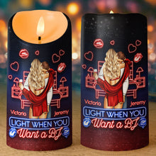 Light When You Want A BF - Customized Personalized Candle LED Light - Gift For Couples, Lovers