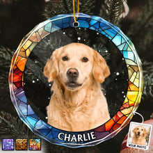 Hologram Custom Photo Ornament - Customized Personalized Glass Ornament -  Gift For Pet Lovers, Dog Lovers, Cat Lovers