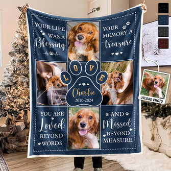 Custom Photo Your Life Was A Blessing  - Personalized Photo Blanket - Gifts For Pet Lovers