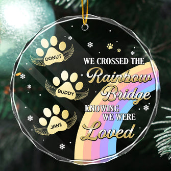 Cutie Pet Paws Custom Ornament - Personalized Glass Ornament - Memorial Gift For Pet Lovers