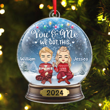 From Our First Kiss - Customized Personalized Crystal Ball Acrylic Ornament - Gift For Couple Husband Wife