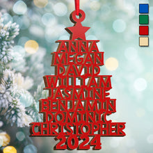 2024 Christmas - Customized Personalized Wooden Cutout Ornament - Family Gift For Home