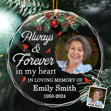 Keeping Those Memories Forever - Customized Personalized Glass Ornament - Memorial Gift For Family Members