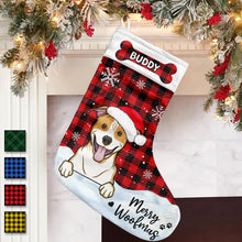 Meowy Christmas & Merry Woofmas  - Personalized Christmas Stocking - Gifts For Dogs & Cats