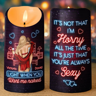 It's Not Just Because You -  Customized Personalized Candle LED Light - Christmas Gift For Couple Husband Wife