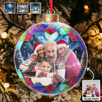 Family Christmas Bauble Shaped - Customized Acrylic Ornament - Christmas Gift For Familly