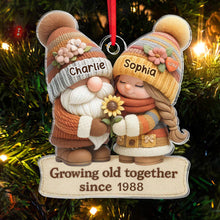 Winter Couple Gnome - Personalized Acrylic Ornament - Christmas Gift For Family Member, Couples, Anniversary