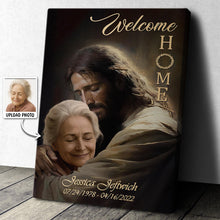 Custom Photo Safe In The Arms Of Jesus - Personalized Customized Canvas - Memorial Gift For Family Members