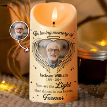 In Loving Memory Of - Customized Personalized Candle LED Light - Memorial Gift For Loss